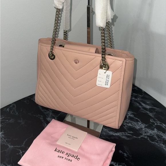 KATE SPADE Handbag Amelia Blush Pink Leather Tote AUTHENTIC NWT - Minor Damage - Picture 7 of 13